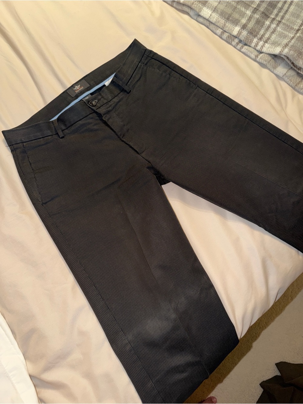Dockers Men's Black Chinos - Subtle Pinstripe